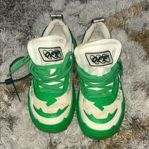 Off-White Green and White Sneakers